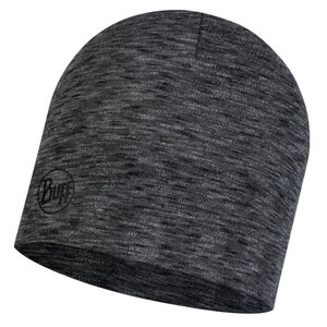 Buff Wool Hat Midweight - graphite multi stripes