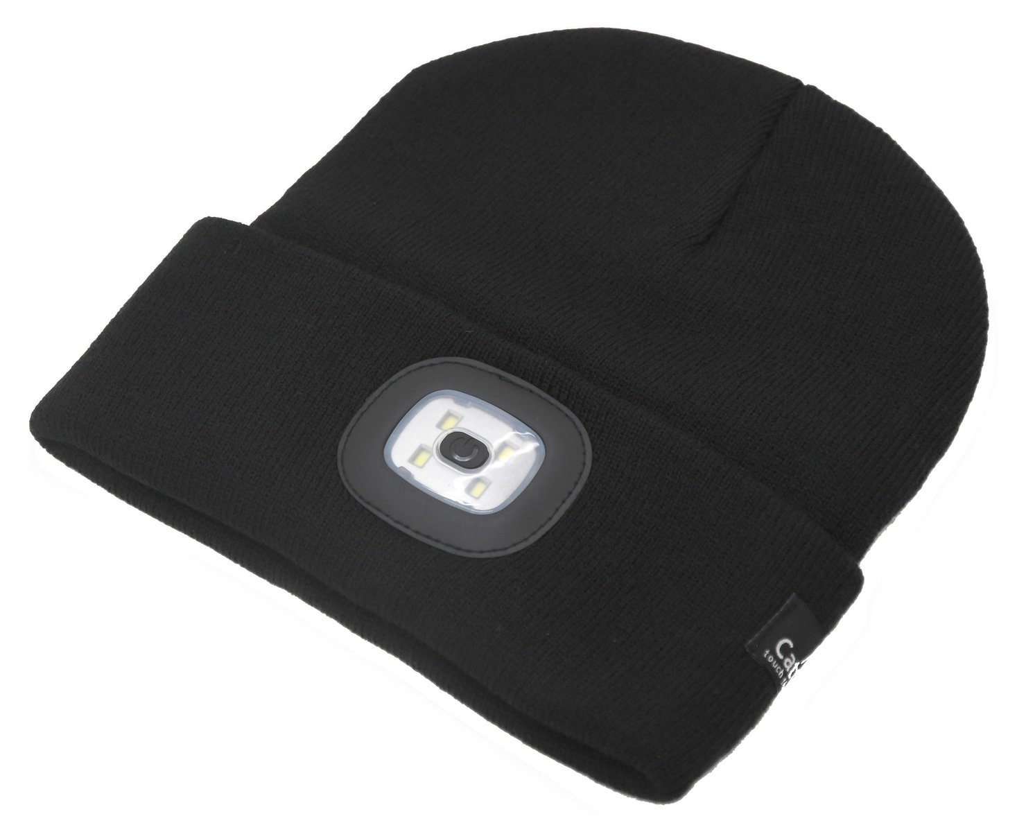 Cattara Black čepice s LED svítilnou a USB nabíjením