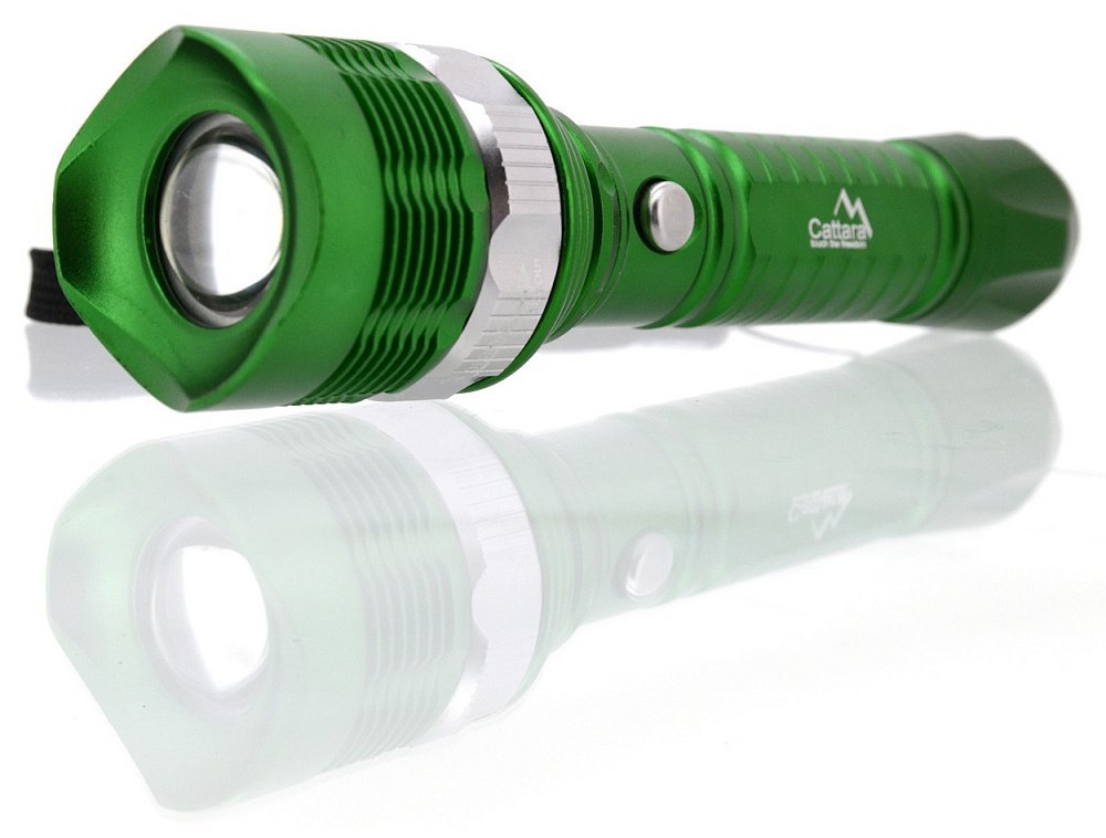 Cattara ruční svítilna LED 3 Zoom green