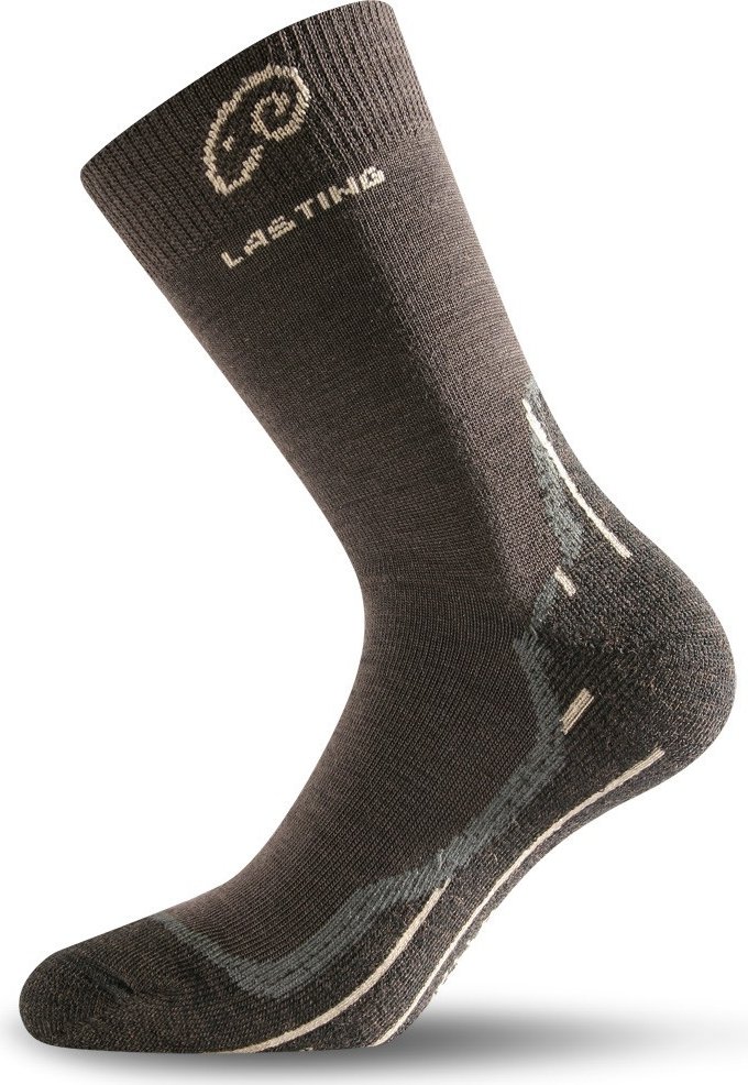 Ponožky Lasting Merino WHI 721 hnědá