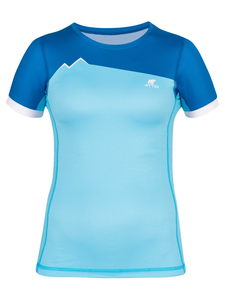 Attiq Ritmo Morpho dámské běžěcké triko tyrkysová/modrá