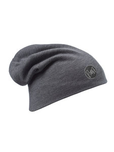 Buff Wool Hat Heavyweight Loose - solid grey