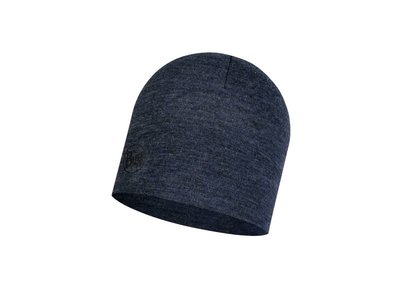Buff Wool Hat Midweight - night blue melange