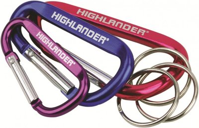 Highlander Karabiner Keyrings 3 ks