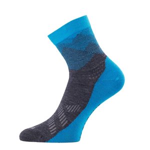 Lasting FWS 585 merino ponožky modrá/šedá