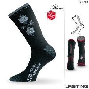 Lasting lyžařské ponožky SCK 908 černá/modrá