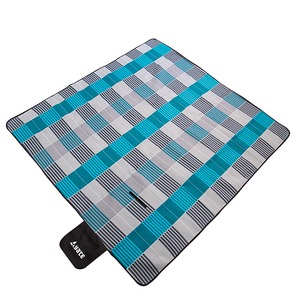 Yate fleecová pikniková deka s PEVA fólií modrá/šedá