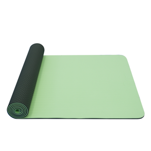 Yate Yoga mat dvouvrstvá TPE světle zelená/tmavě zelená