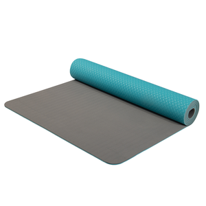 Yate Yoga mat dvouvrstvá TPE tyrkysová/šedá