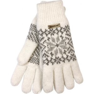 NORwear Angora pletené rukavice bílé